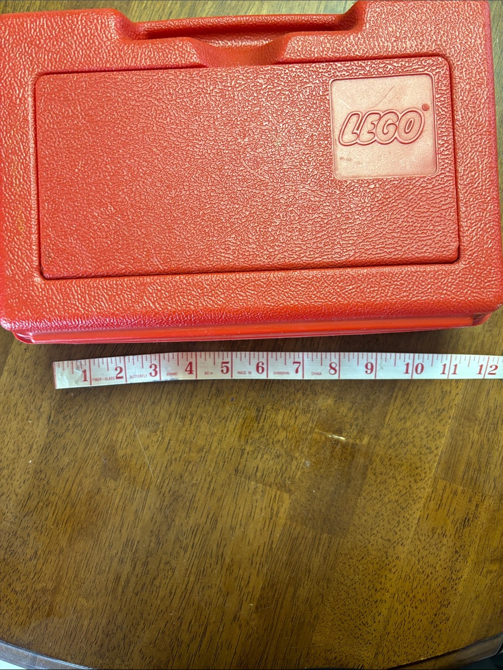 🔴 LEGO Vintage Red Textured Carry Case | Organizer Box - Picture 4 of 7